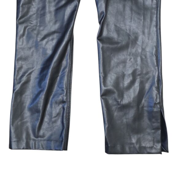 Abercrombie & Fitch The 90s Straight Ultra High Rise Vegan Leather Pants Size 26 - Picture 11 of 13